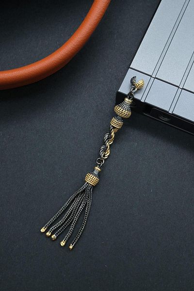 dergah tesbih Dome Design Handcrafted Silver Tassel
