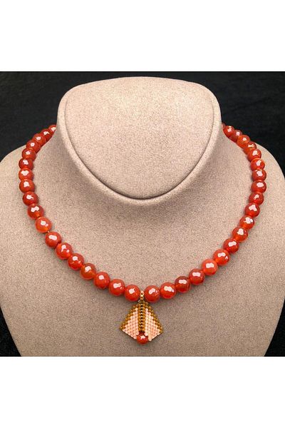 dergah tesbih Agate Stone Necklace