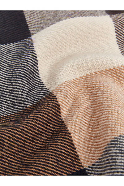 LC Waikiki LCW ACCESSORIES Püskül Detaylı Ekose Desenli Erkek Atkı