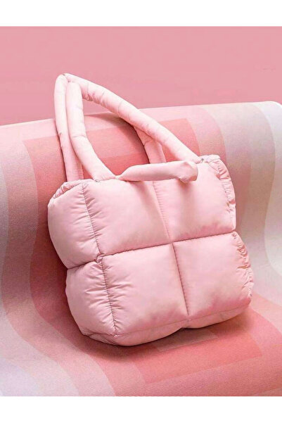 La Saade İthal Y2k Coquette Pembe Tote Puf Çanta