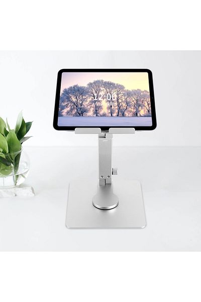 Coverzone Aluminum Toughened Height Adjustable Stand H06 Compatible with 10-17 Inch iPad