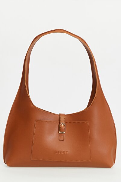 KISCHE Kadın Omuz Çantası Tokalı Cepli Mandela Ksch-2058