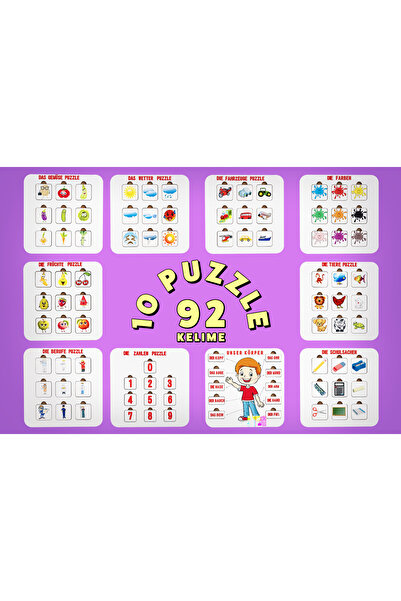 Eğiten Oyunlar Temel-Orta Seviye | Almanca Puzzle Set