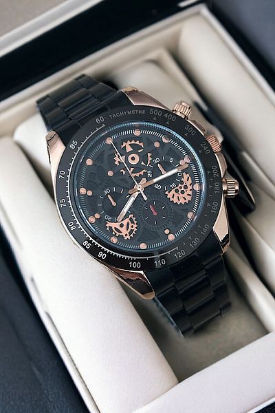 Güncel Vitrin Dignity Premium Rose&Black Ipc Coating Men's Wrist Watch