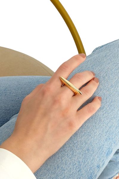 Çlk Accessories خاتم لوحة رفيعة فاخرة