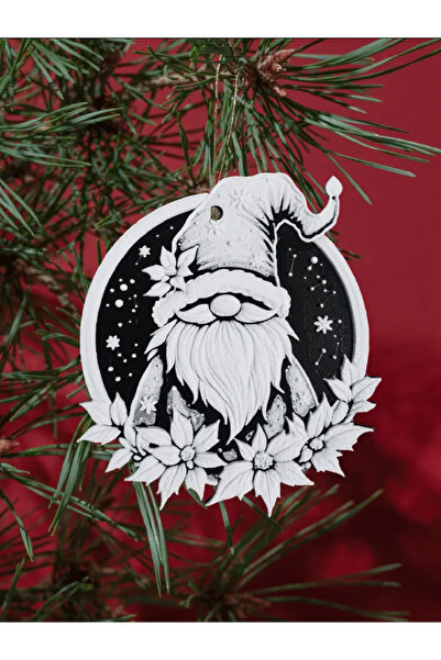 Bonolupo زخرفة شجرة عيد الميلاد المزخرفة الأنيقة مع سانتا للعام الجديد (مع حب...