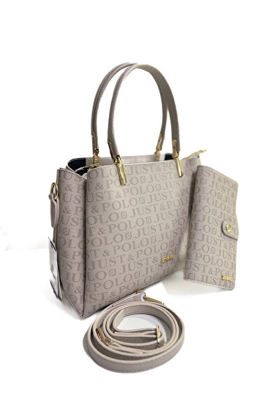 Just Polo Kadın Monogram Baskılı Orijinal Just Polo El ve Omuz Çantası Ayarla...