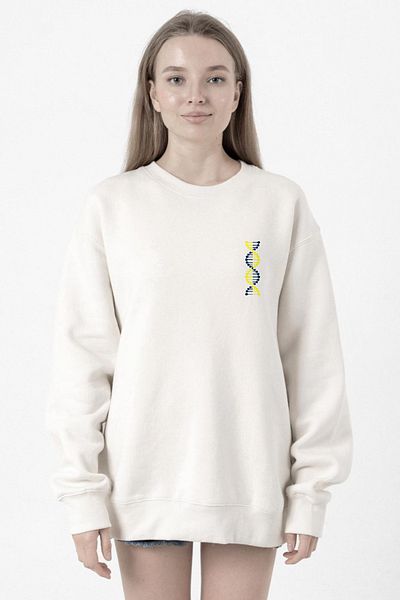 Tshirthane Yellow Navy Blue Dna White Women's 2Ip Sweatshirt