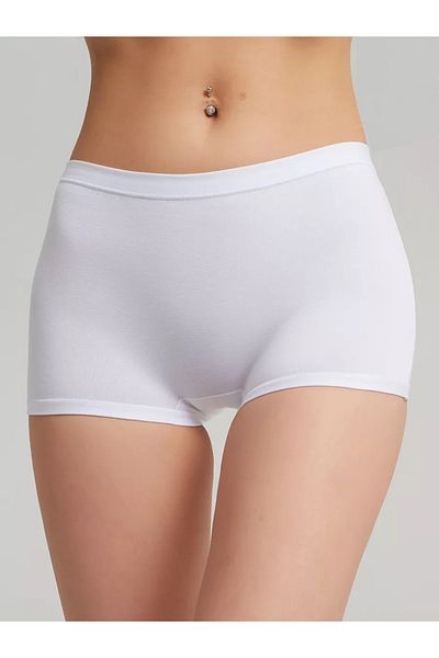MİSTİRİK Moncorno Model Butt Thinner Non-marking Seamles Boxer Corset White Color