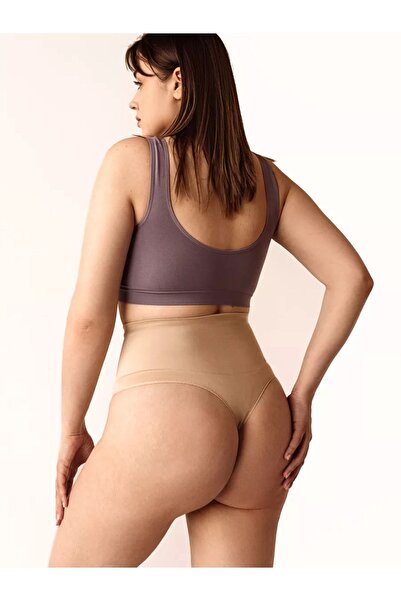 MİSTİRİK Montela Model Lower Abdominal Strengthening Belly Effect Corset String Slip Skin Color