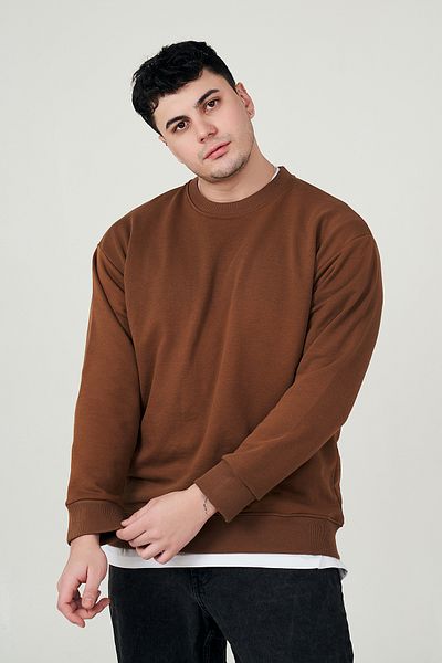MBEY1989 MBEY Casual Crew Neck 3 Νήματα Λεπτό Φούτερ