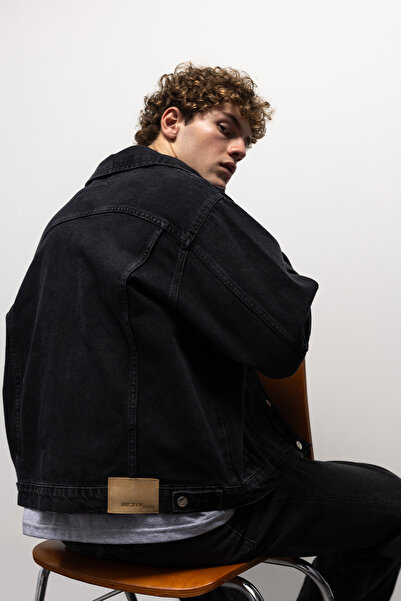 GIESTO Чорна джинсова куртка