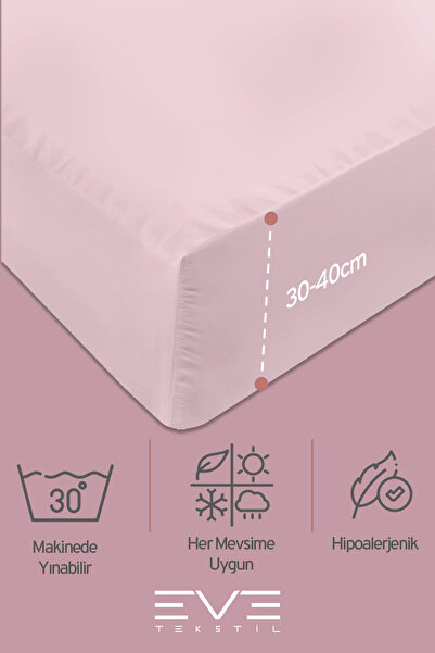 Eve Tekstil Single Rainforce Fabric Elastic Sheet and Pillow Case Set