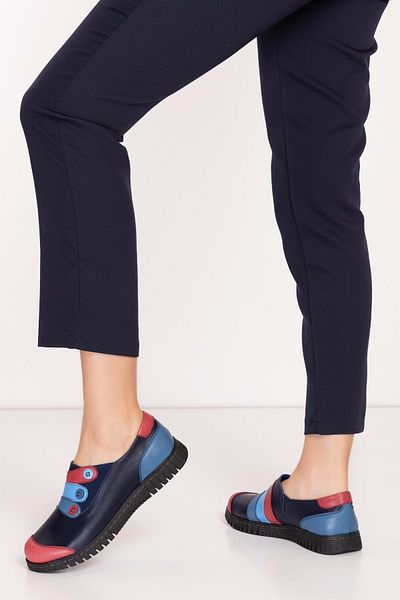 Gondol Pantofi confortabili din piele naturală cu talpă anatomică - Velcro Ell.7109