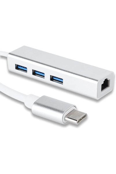 Coverzone Type-C To USB Çevirici Macbook Uyumlu Adaptör Çoklayıcı Tip C To RJ...