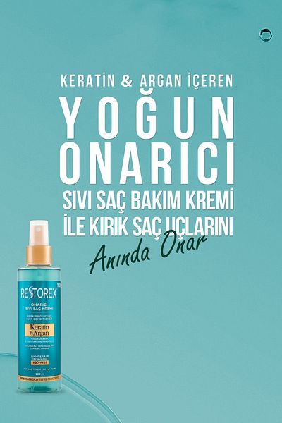 Restorex Keratin & Argan Repair Tekutý kondicionér pro péči o vlasy 2x200 ML