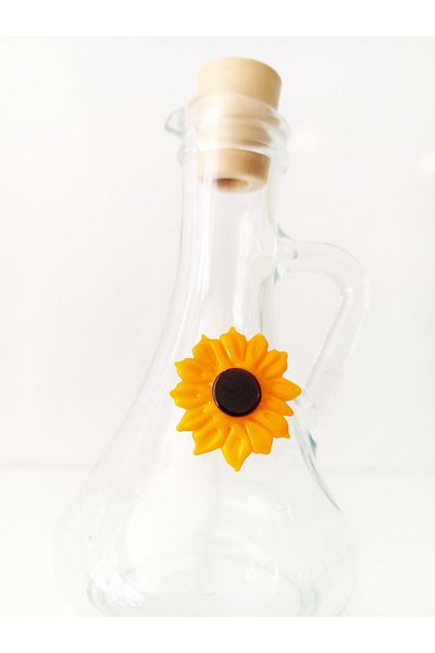 ADAMODART Sunflower Glass Figured Oil Bowl