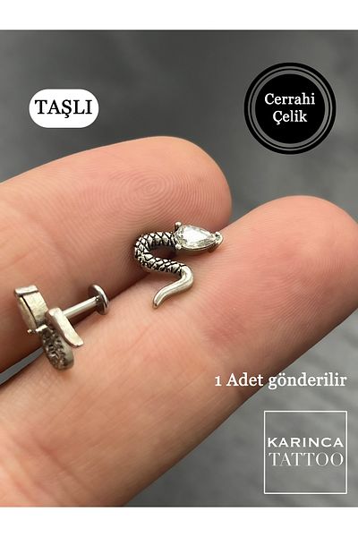 Karınca Piercing Ear Forward Helix Flat Conch Tragus Snake Piercing