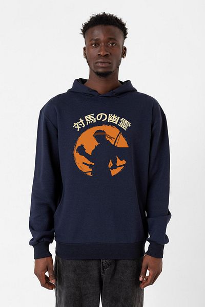 Tshirthane Ghost Of Tsushima - Ανδρικό Hoodie Navy Blue Island 3ip