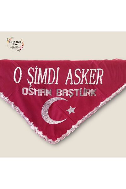 filiz kına O Şimdi Asker Kişiye Özel Asker Şalı Yüz Örtüsü Kişiye Özel Pullu Ayyıldız Asker Eğlencesi