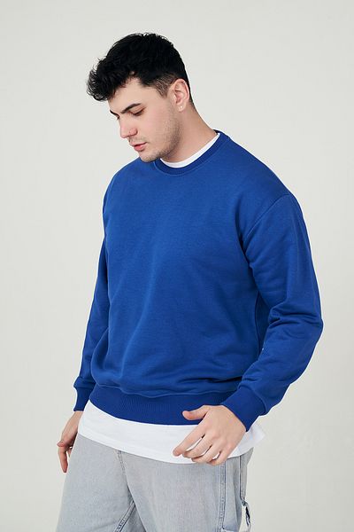 MBEY1989 MBEY Casual Crew Neck 3 Νήματα Λεπτό Φούτερ