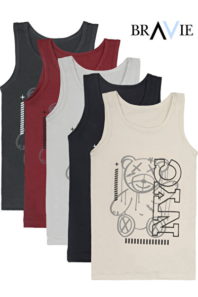 Bravie Кольоровий Nyc з написом Іграшковий ведмедик з малюнком Хлопчик Атлет 5 шт. в упаковці