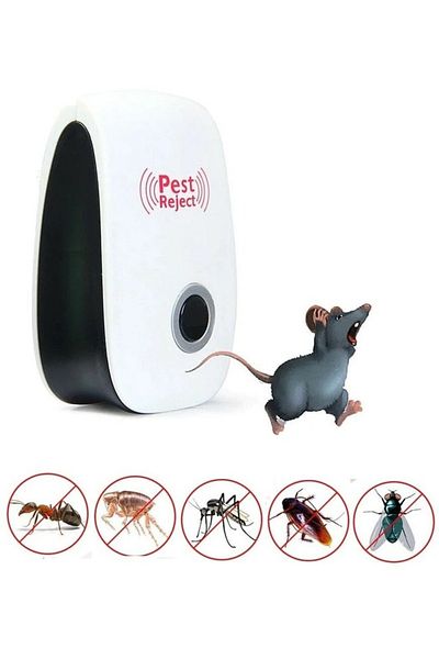 Taimi Ultrasonic Pest Repeller for Rats, Cockroaches, Mosquitoes and Insects White