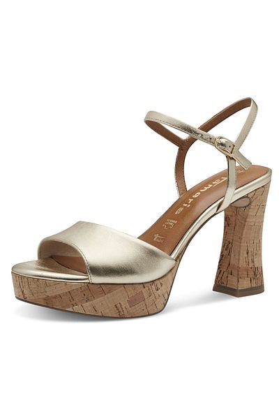 Tamaris Damen Sandalen 1-28340-42 Goldfarben 940 Gold Leder mit TOUCH-IT