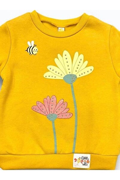 Zekids Φούτερ για κορίτσια με βολάν μανίκια και φλοράλ εμπριμέ φούτερ