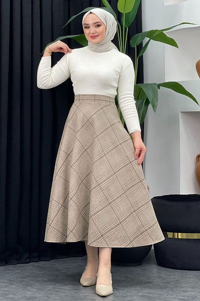 Tesettür Diyarı Γυναικεία φούστα Hijab με μαύρο σχέδιο