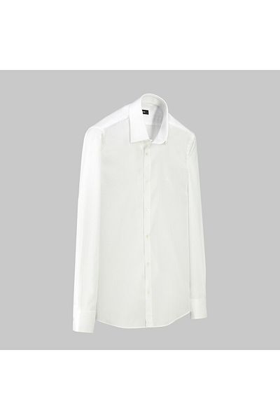 Sarar ΠΑΝΤΑΡΕΙΟ ΣΑΤΕΝ ΎΦΑΣΜΑ 100% ΒΑΜΒΑΚΙ SLIM FIT ΛΕΥΚΟ ΠΟΥΚΑΜΙΣΟ