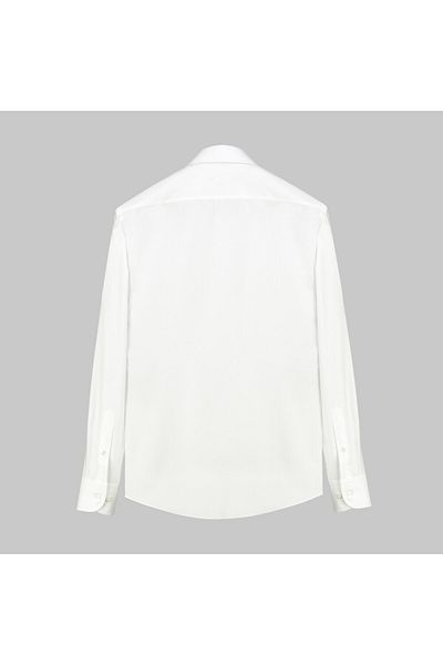 Sarar ΠΑΝΤΑΡΕΙΟ ΣΑΤΕΝ ΎΦΑΣΜΑ 100% ΒΑΜΒΑΚΙ SLIM FIT ΛΕΥΚΟ ΠΟΥΚΑΜΙΣΟ