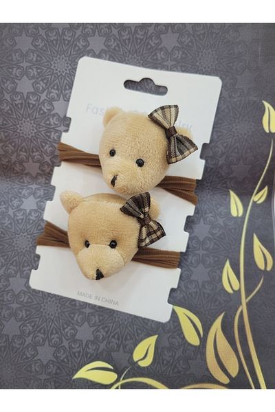 GÜLPEŞE 2 Pieces Plush Teddy Bear Elastic Buckle