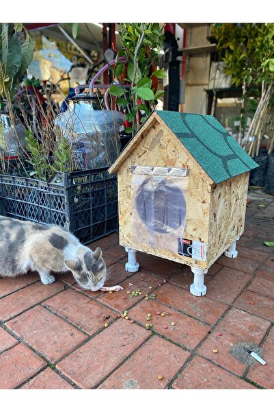narım Kedi evi kedi yuvası kedi Barınağı su ve ısı yalıtımı iç ve dış mekan için 33x38x40-VİDEO ANLATIMLI