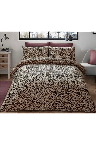 She&Co Set cuvertură de pilota dublă elastică - nou Leopard (CU 4 HUSE DE PERNE)