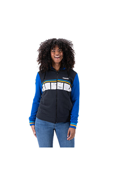 Yamaha Faster Sons Fermuarlı Kadın Kapüşonlu Sweatshirt