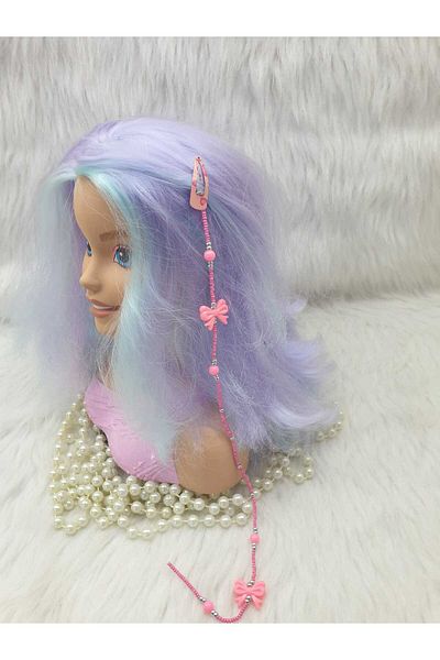 HAPPY HANDMADE 32cm Bow Clip Sheet Bead - Hair Earrings & Accessories Gift