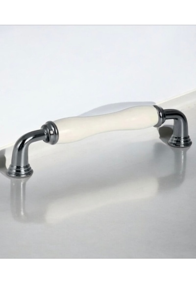 Porcellana Perla (9,6CM) Crem-porțelan Mâner sertar dulap Mobilier Mâner baie...