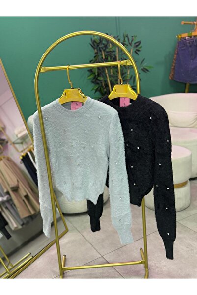 Tuğba Taş Detaylı Yumoş Gri Kazak