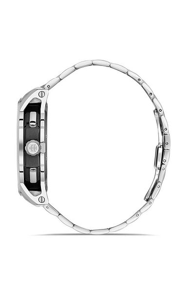 Hislon Men's Case - 44mm, 316L Stainless Steel, Sapphire Finish, 5 Atm Waterproof