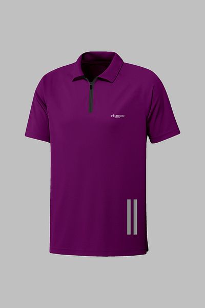 POSEIDON STORM Мъжка лилава тениска Pro Fabric, удобна за туризъм, размер S-3XL