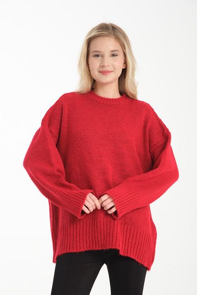 İLKCET MODA Pulover lung de damă oversize Basic