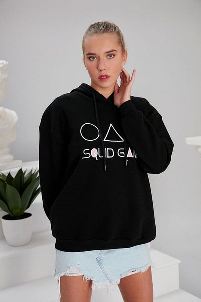 Tshirthane Squid Game Black Women's Hoodie 3Ip