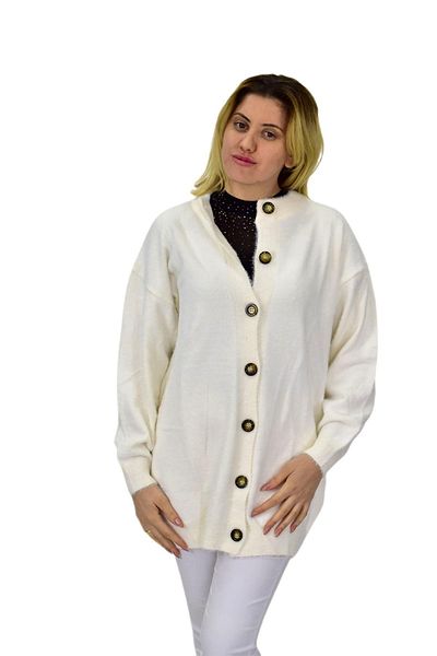 BAGLAN Women's Knitwear Buttoned Cardigan 2416 Bgl-St04066