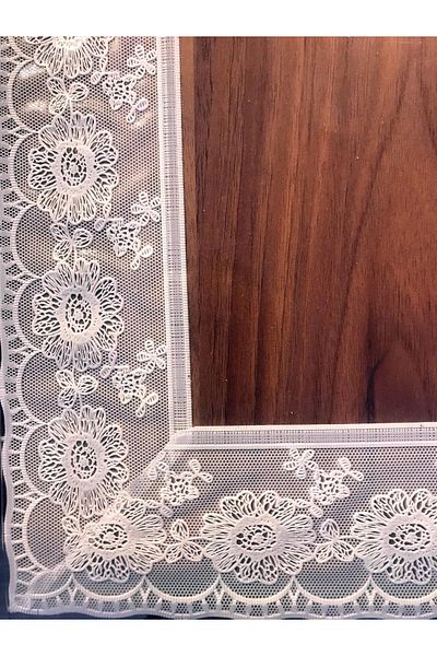 vexillum White Lace Transparent Tablecloth and Protector 1.3mm Thick Premium Odorless Plastic Cover
