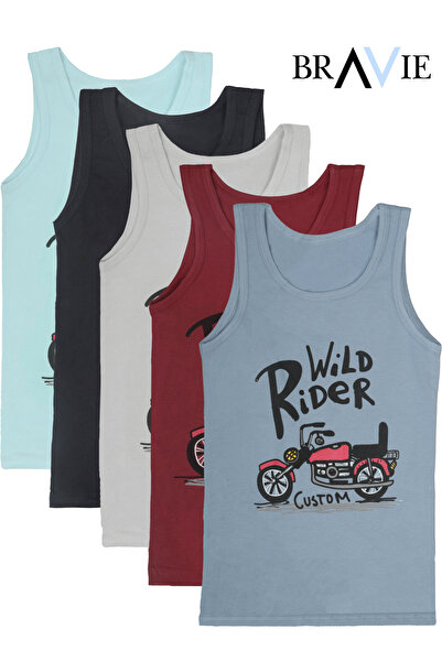 Bravie Кольоровий мотоцикл з малюнком для хлопчиків, 5 штук в упаковці