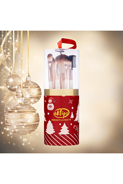 eklips مجموعة عيد الميلاد - فرش مكياج مكونة من 7 قطع
