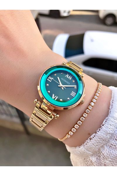 Homies Women's Wristwatch-Bracelet Steel Cord Waterproof