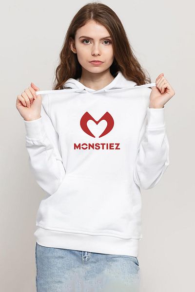 Tshirthane Babymonster Monstiez White Women's 3Ip Hooded Sweatshirt