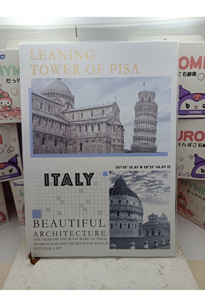 Meyra Accessories Caiet cu tematică de oraș și peisaj, cu husă mată transpare...